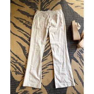 Roxy light weight linen pants in cream, size XS, NWOT